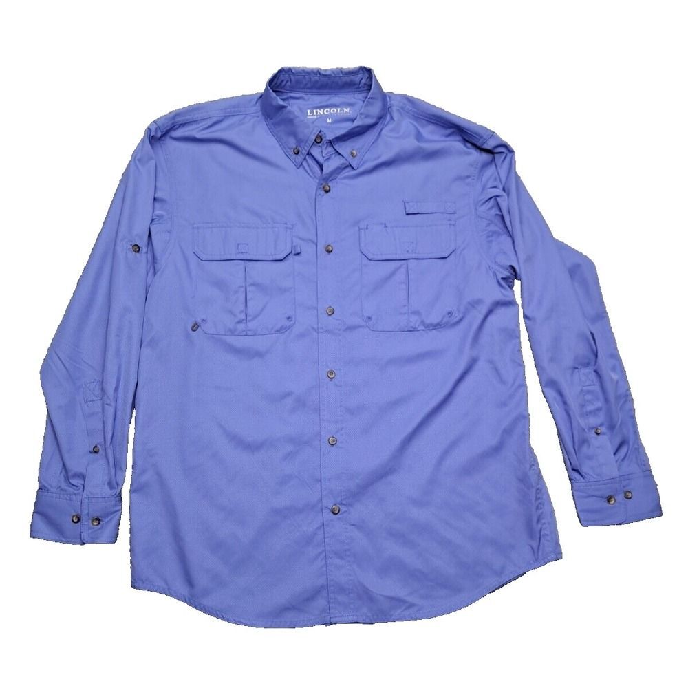Lincoln Outfitters Shirt Mens Sz Medium Dress Button Up Down Long Sleeve Casual